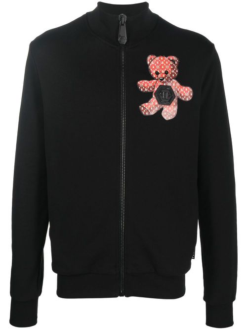 Teddy Bear zip-up sweatshirt - Black