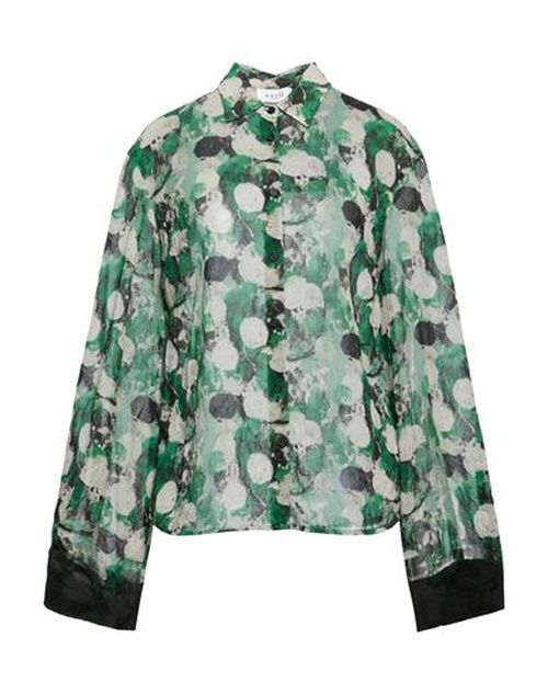 Woman Shirt Green Size 6 Polyester