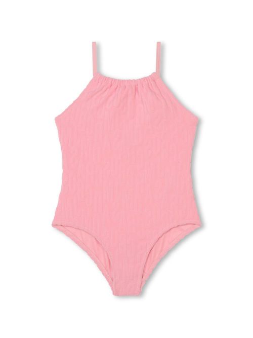 Logo-jacquard swimsuit - Pink