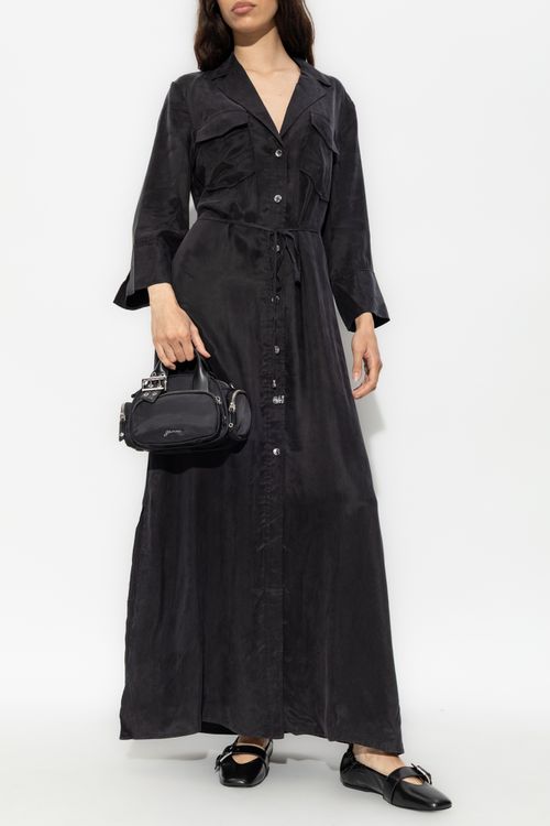 Dress With A Waist Belt, Women's, Black