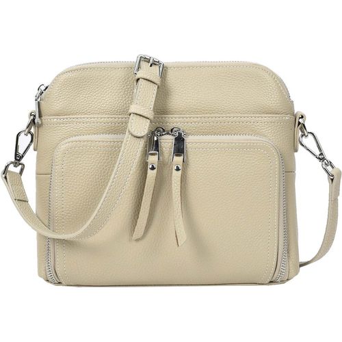 Womens Real Leather Cross Body Bag Classic Sling Style Skye Navy