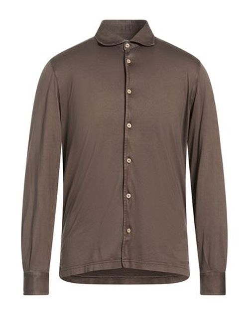 Man Shirt Brown Size 40 Organic cotton