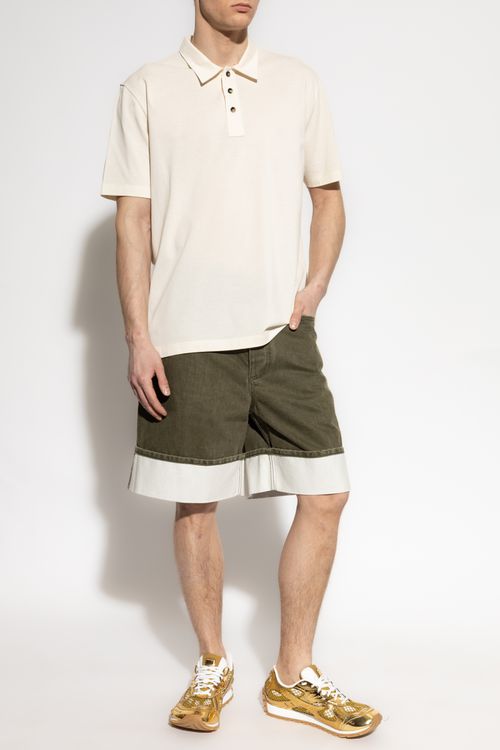 Bottega Veneta Shorts With Rolled-up Legs, Men's, Green