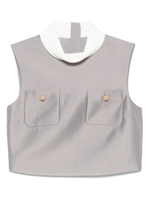 Satin-finish top - Grey