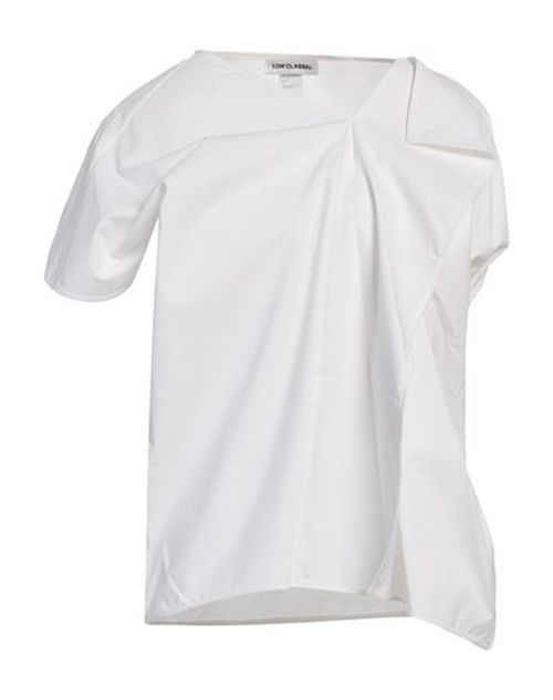 Low Classic Woman Top Ivory Size S Cotton