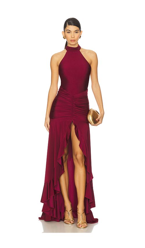 Runaway the label vestido zelma en color vino XL también en L, M