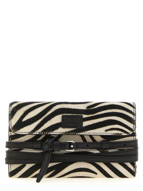 Zebra-Print Pony Hair Wallet — Multicolor