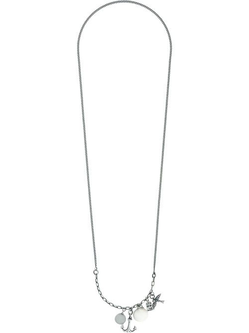 Long charms necklace - Silver