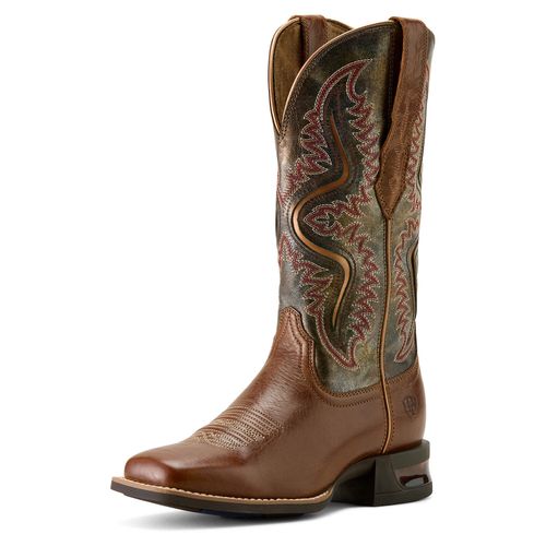 Women's Captivate Wide Square Toe Western Boots in Dark Tan Titanium, B Medium Width, Size 3, by