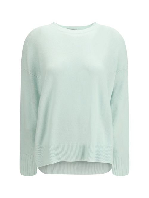 Cashmere Round-Neck Sweater — Green