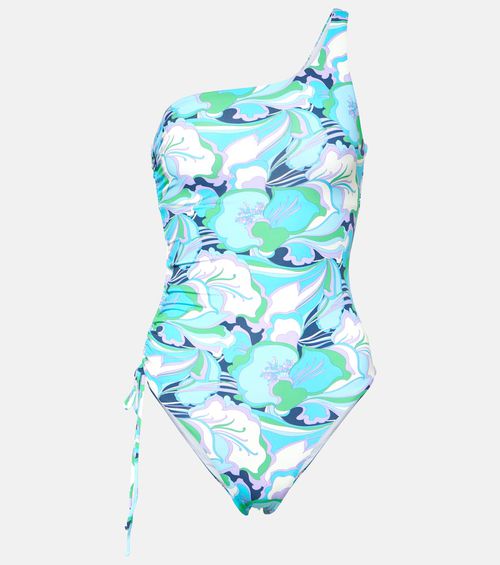Bodrum one-shoulder floral swimsuit