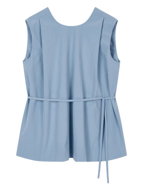 Twisted pleated blouse - Blue