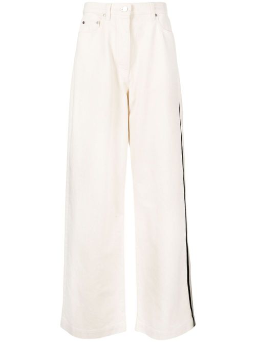 High-rise wide-leg jeans - White