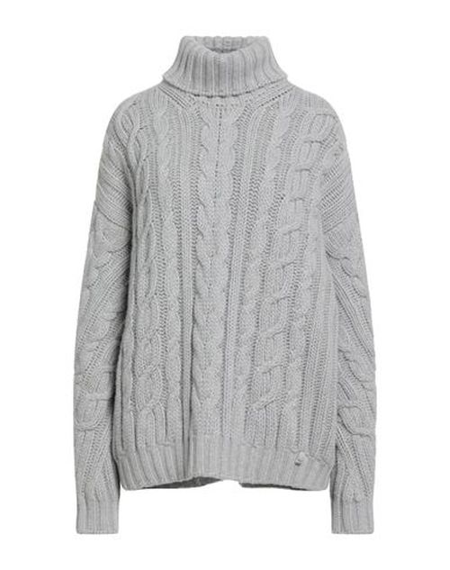 Resort Woman Turtleneck Light grey Size 12 Wool