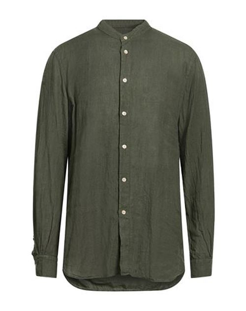 Man Shirt Military green Size 17 ¾ Linen
