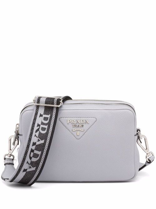 Flou logo-plaque shoulder bag - Grey