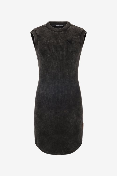 Rib-knit Mini Dress With Jc Monogram