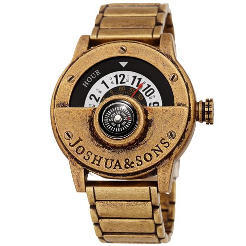 Quartz Compass White Dial Mens Watch JX139YG