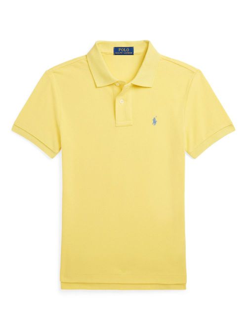 Polo Pony-embroidered polo shirt - Yellow