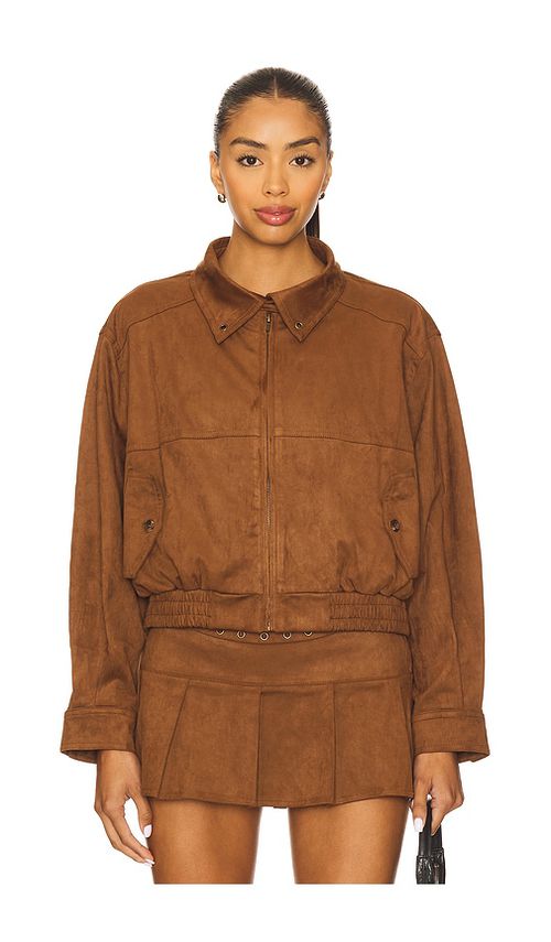 Zemeta Mocca Suede Jacket in Brown. M. Also in