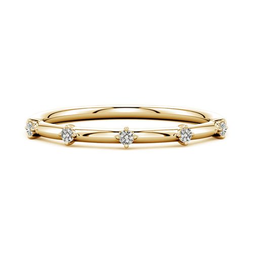 Angara 1.5 MM Round Diamond Five-Stone Station Ring in 14K Yellow Gold