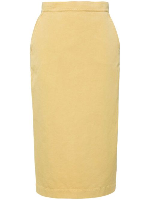 Denver midi twill skirt - Yellow
