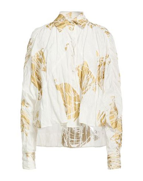 Woman Shirt Ivory Size 12 Cotton, Silk, Metallic fiber