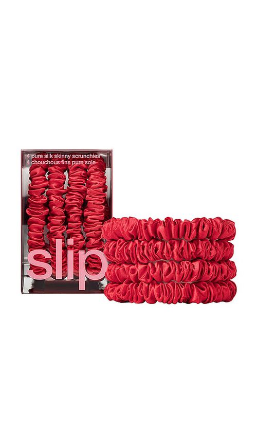 Slip Skinny Scrunchies Set Of 4 in Red