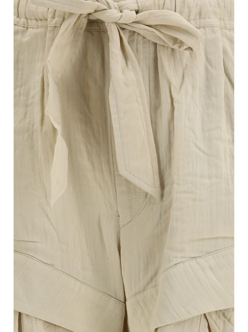 Viscose-Cotton Bermudas — Beige