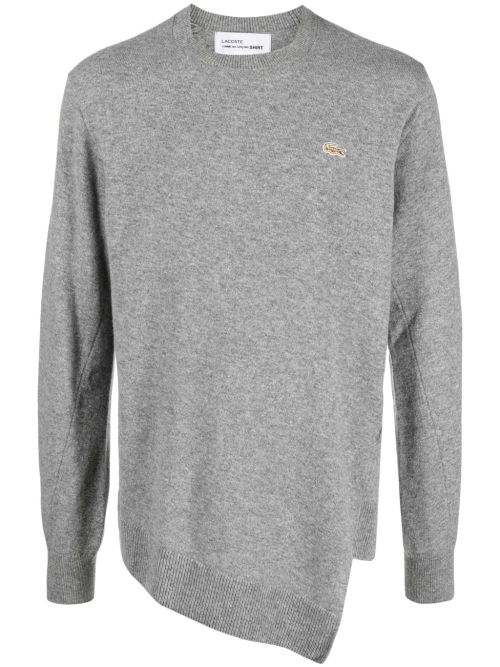 Asymmetric Wool Sweater — Grey