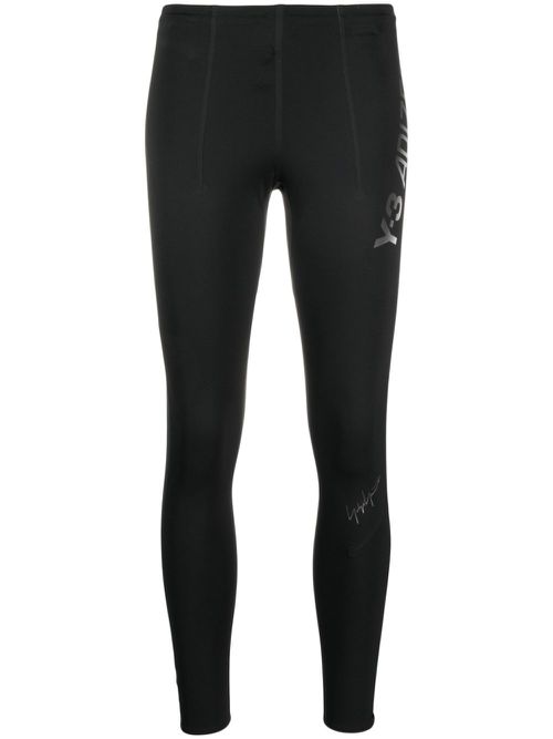 Logo-print running leggings - Black