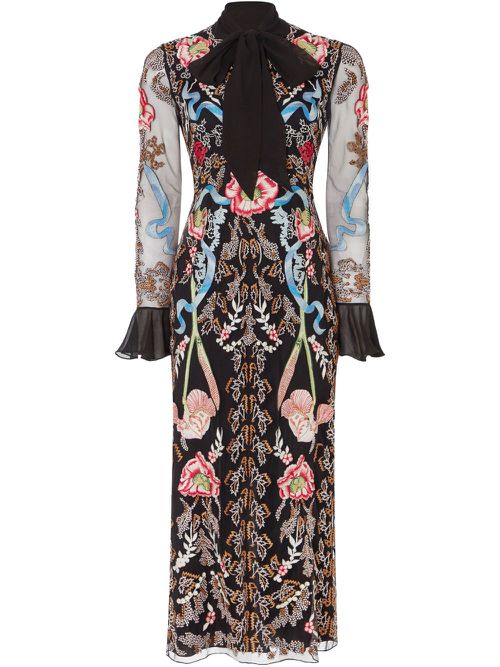 Bilbao Tie midi dress - Black