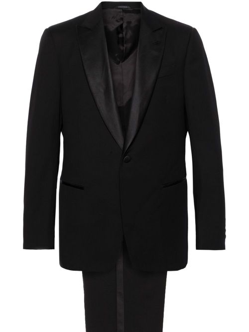 Single-breasted virgin wool suit - Black