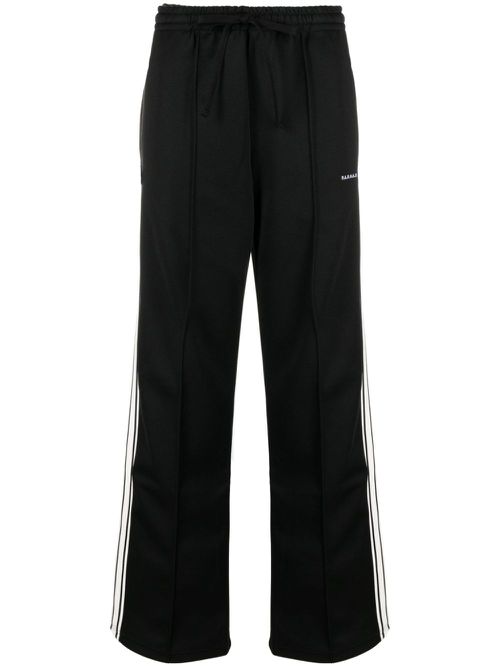 Logo-embroidered drawstring track pants - Black