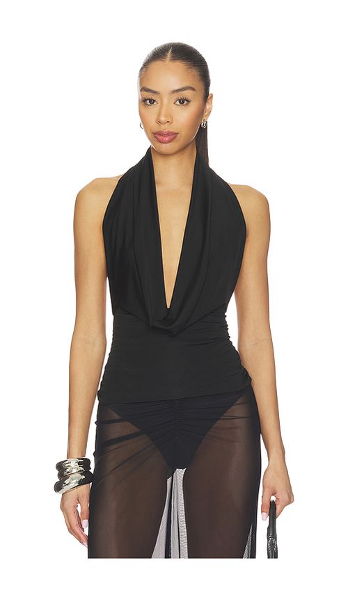 Lapointe Jersey Cowl Neck Top in Cream - Cream. M also in