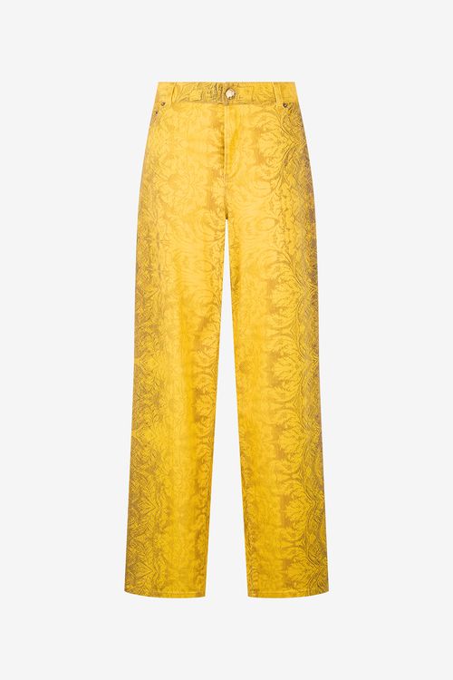 Pants With Broccato Print