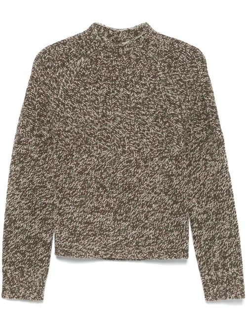 Mélange-effect sweater - Green