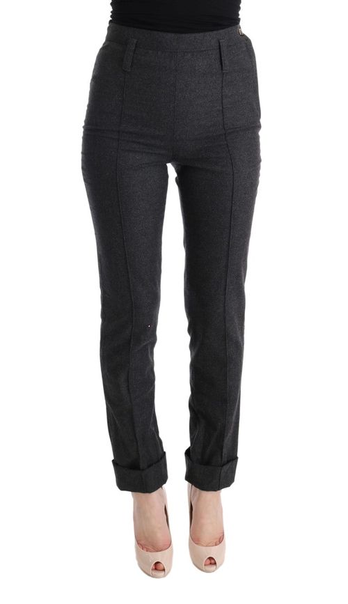 Virgin Wool Skinny Trousers — Gray
