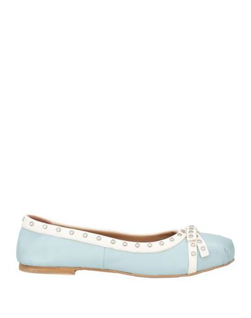 Woman Ballet flats Sky blue Size 6 Leather
