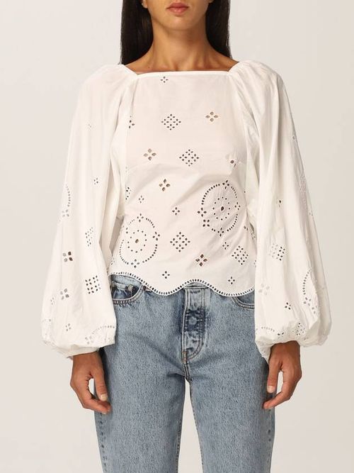 Broderie anglaise blouse - White