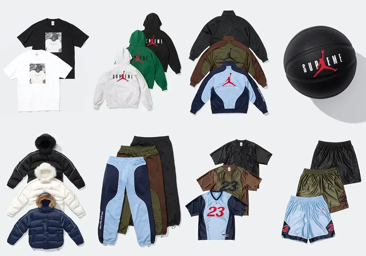 Supreme x Jordan Unveil Exciting Apparel Collection Ahead of October Release