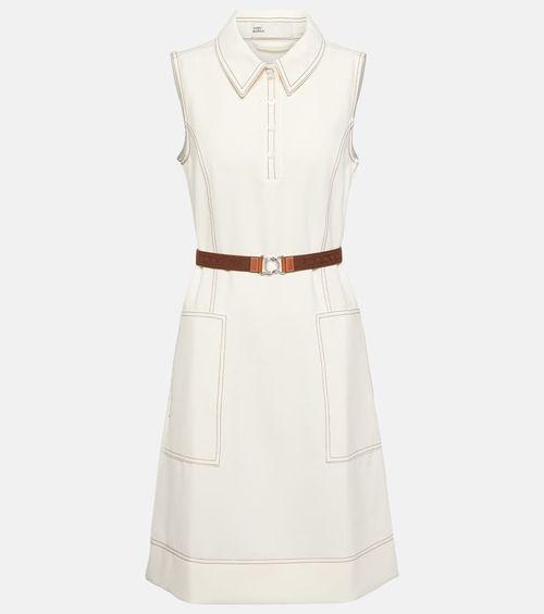 Belted sleeveless polo dress