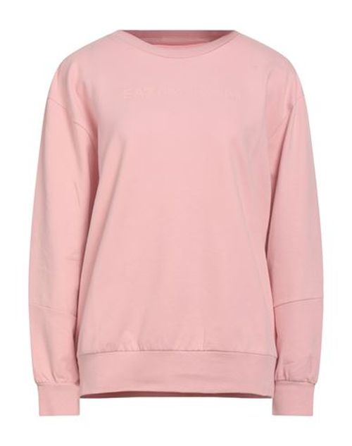 Woman Sweatshirt Pink Size XL Cotton, Elastane