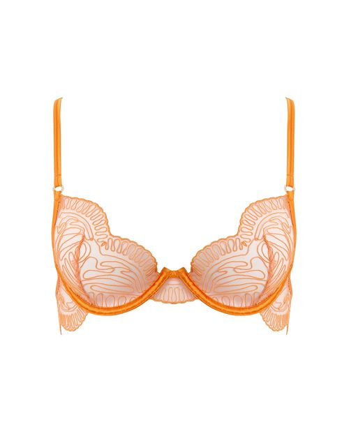 Bluebella Leliana Embroidered Plunge Bra Orange Peel