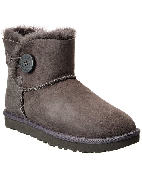 Mini Bailey Button Ii Suede & Shearling Boot