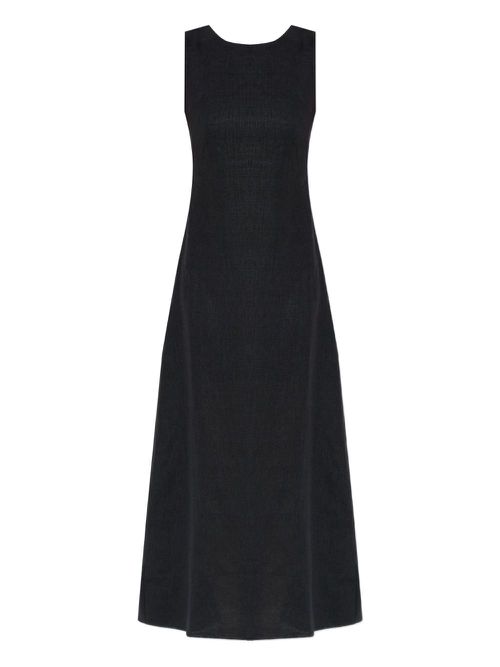 Linen dress - Black