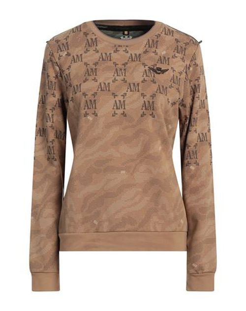 Woman Sweatshirt Camel Size S Cotton, Elastane