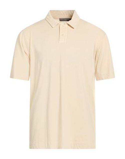 Lab Man Polo shirt Cream Size S Cupro, Cotton