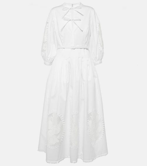 Cotton blend maxi dress
