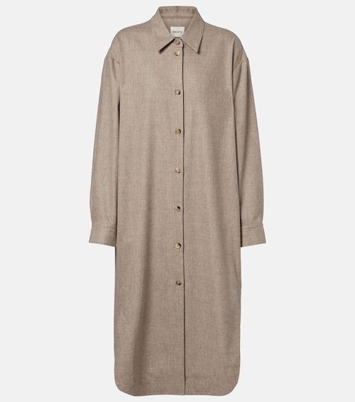 Gloria wool and cashmere shirt dress